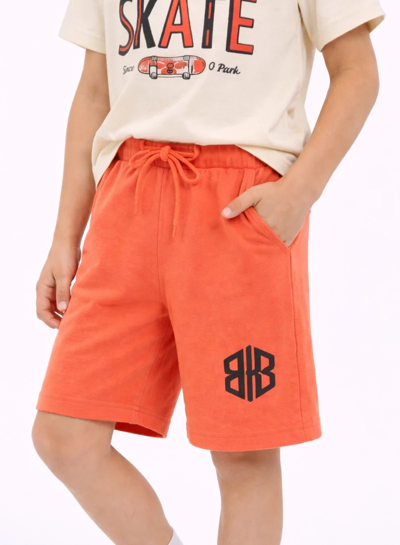 Victor And Jane  Boys Street Skate T-Shirt & Orange Shorts Set for Men | Best Price UAE